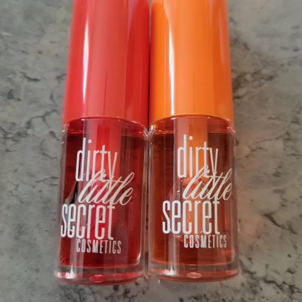 NIB Dirty Little Secret Lip Oil Duo | Cherry & Orange